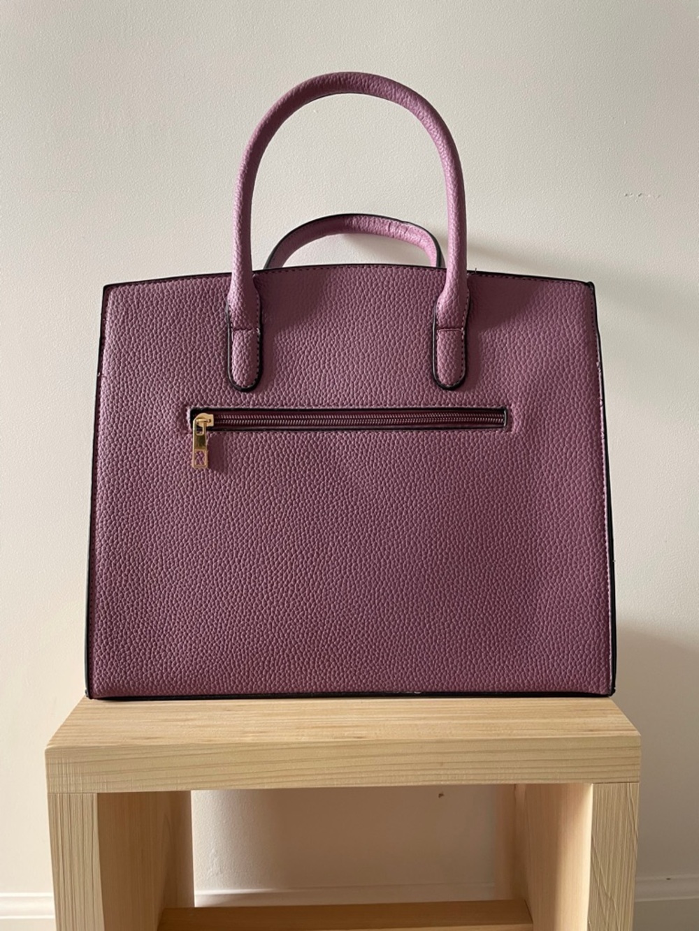 BNWT Jane Birkin inspired purse/bag in mauve pink/purple - Picture 10 of 11
